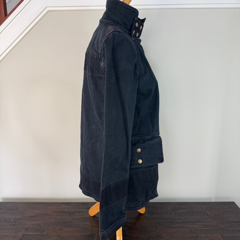 Ralph Lauren Rare Vintage Cortland Black Denim Field Jacket Fireman Toggle Small - Picture 2 of 10